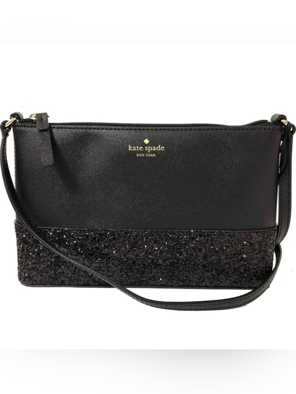 kate spade Black Glitter Crossbody Bag & card holder